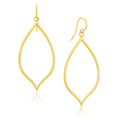 14k Yellow Gold Marquise Style Polished Earrings