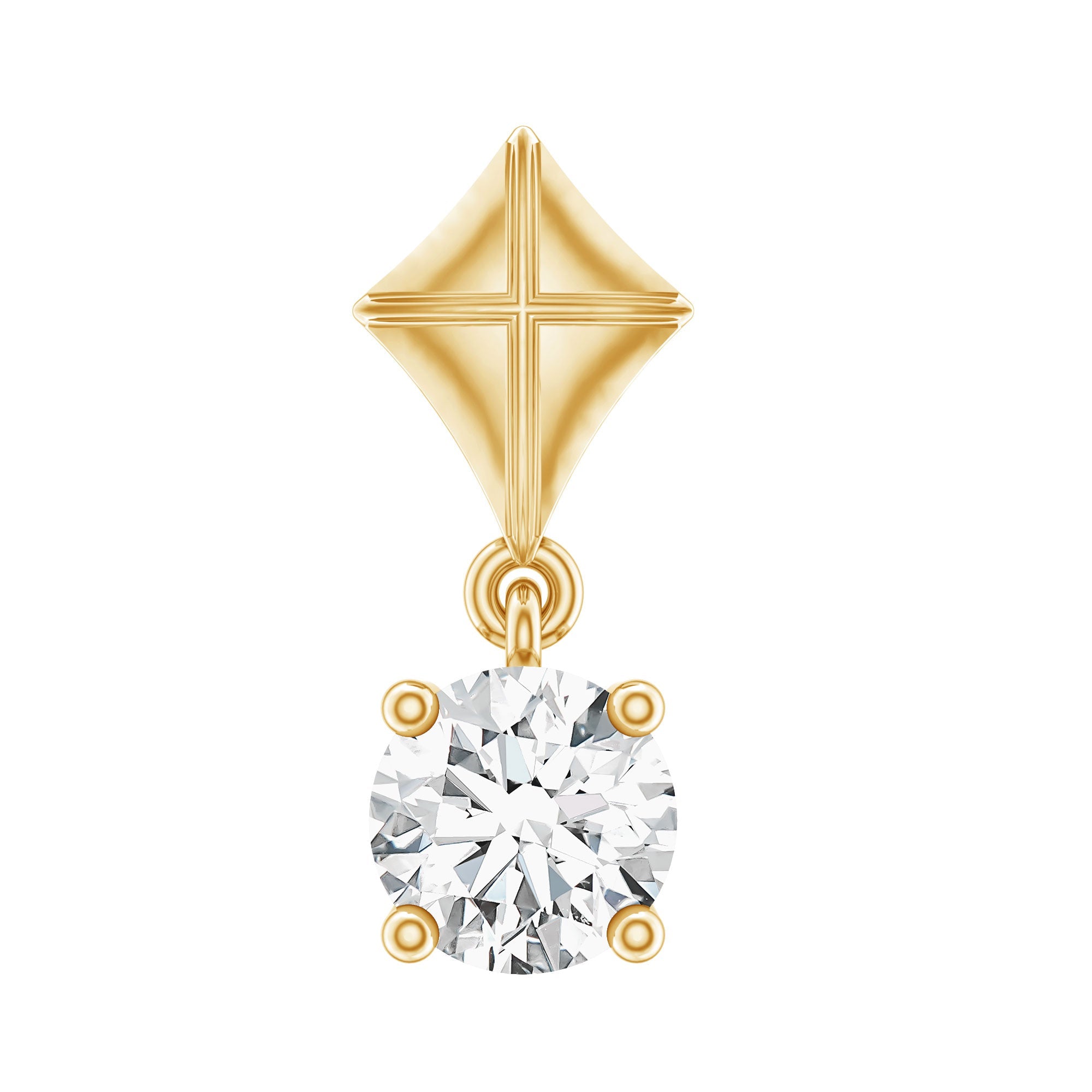 Diamond Dangling Earring for Helix Piercing