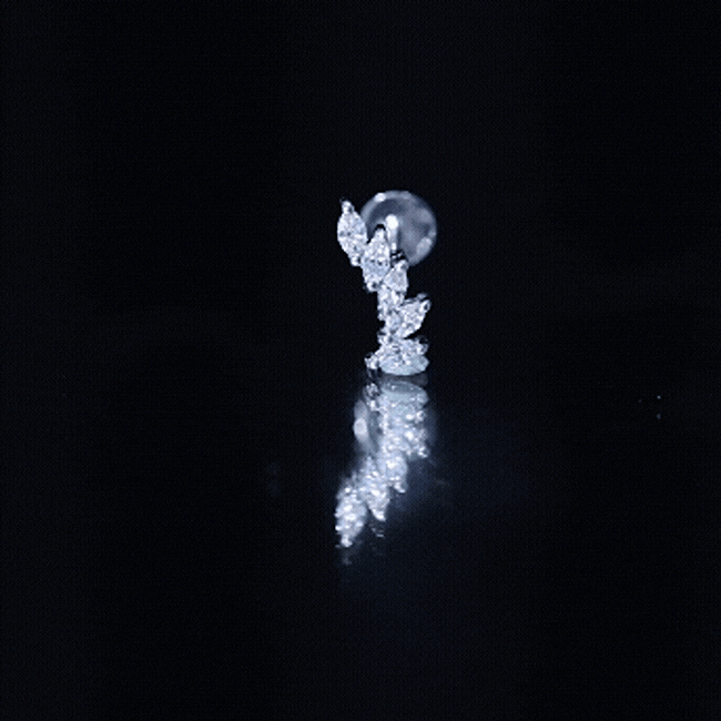 Marquise Diamond Crawler Earring for Helix Piercing