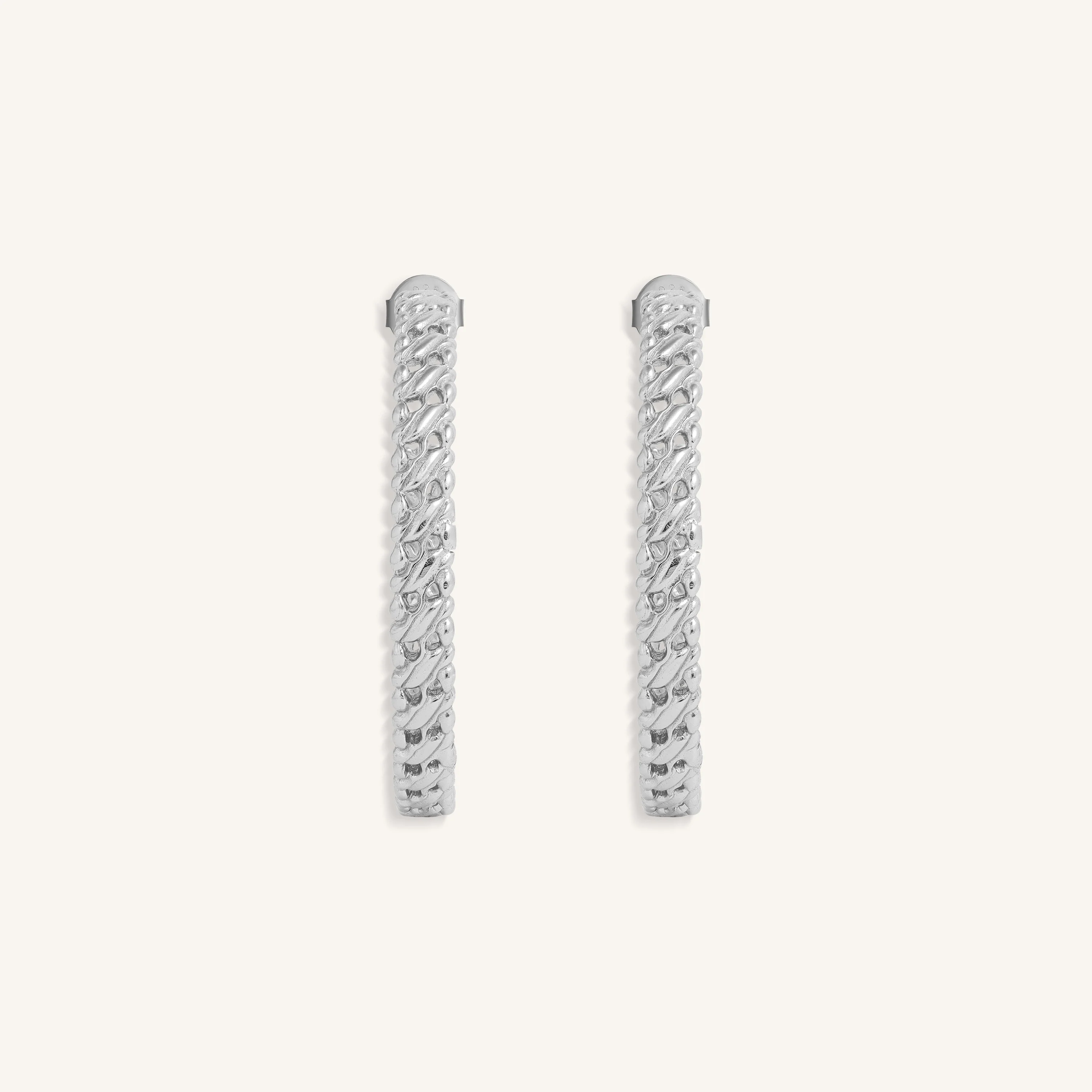 Eternal Flow Silver Hoop Earrings